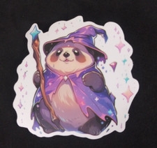 Adorable Sloth Magician Sticker 2.5" x 2.25" E