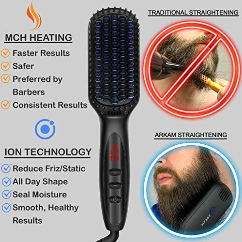 Arkam Beard Straightener for Men, Ionic Beard Straightening Comb
