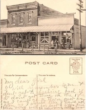 Kansas KS City Hall Grocery Hardware Store Greensburg Postcard