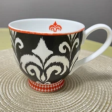 Portobello by Inspire Fine Bone China Big Mug Black White Baroque England Design