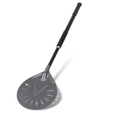 Pizza Turning Peel - 8 Inch Aluminum Perforated Pizza turner with 32 Inch Long
