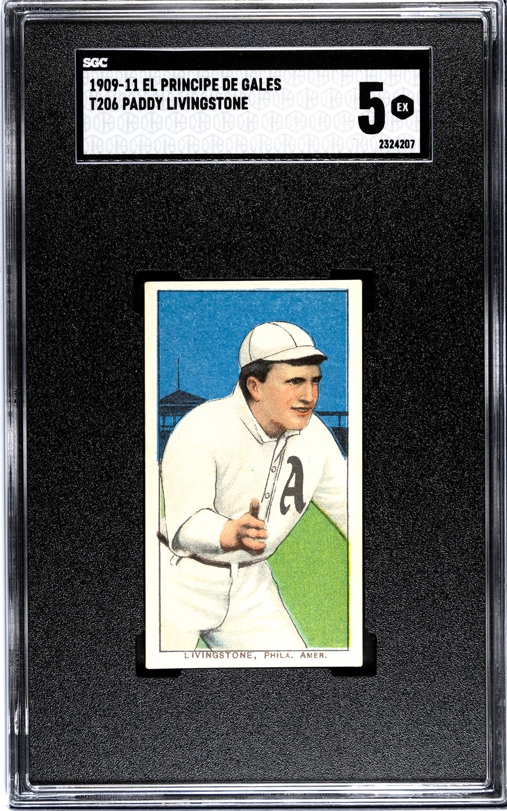 1909-11 EL PRINCIPE DE GALES T206 PADDY LIVINGSTONE - SGC 5