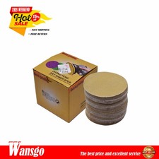 100 Pack 5" 180 Grit NO-Hole Disc Hook Loop Pads Sanding Discs Flocking New