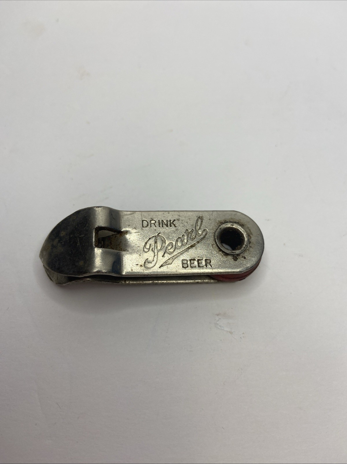 Vintage Pearl Beer Folding Bottle Can Opener Key Chain Folding Pocket