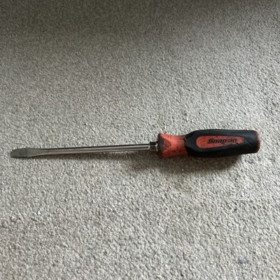 Snap-On Flat Tip Instinct Soft Grip Standard Schraubendreher rot SGD8B