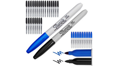 Zestaw 24 Markerów permanentnych Sharpie Fine czarny S0810930 + gratis 12 Marker
