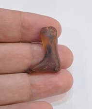 Rare Ancient Egyptian Antique Carnelian Agate Left Leg Amulet BC Egyptology