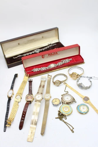Fx15 Vintage Ladies Manual Wind Wristwatches Inc Timex, Concerta Working