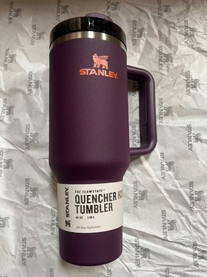 #ad #ad Stanley Quencher H2.0 40oz Tumbler with Lid and Straw Color Deep purple $36.99