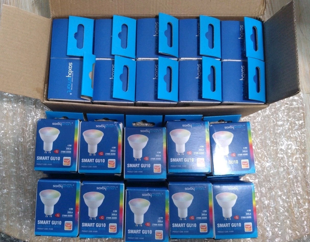SAXBY SMART 5W LED GU10 RGB CCT Colour Changing Lamp Bulb Alexa Google 91949 X20