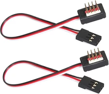 2Pcs RC JR Style 1 Male to 4 Female Y Harness Leads Splitter Lead Wire 3 Pin JR