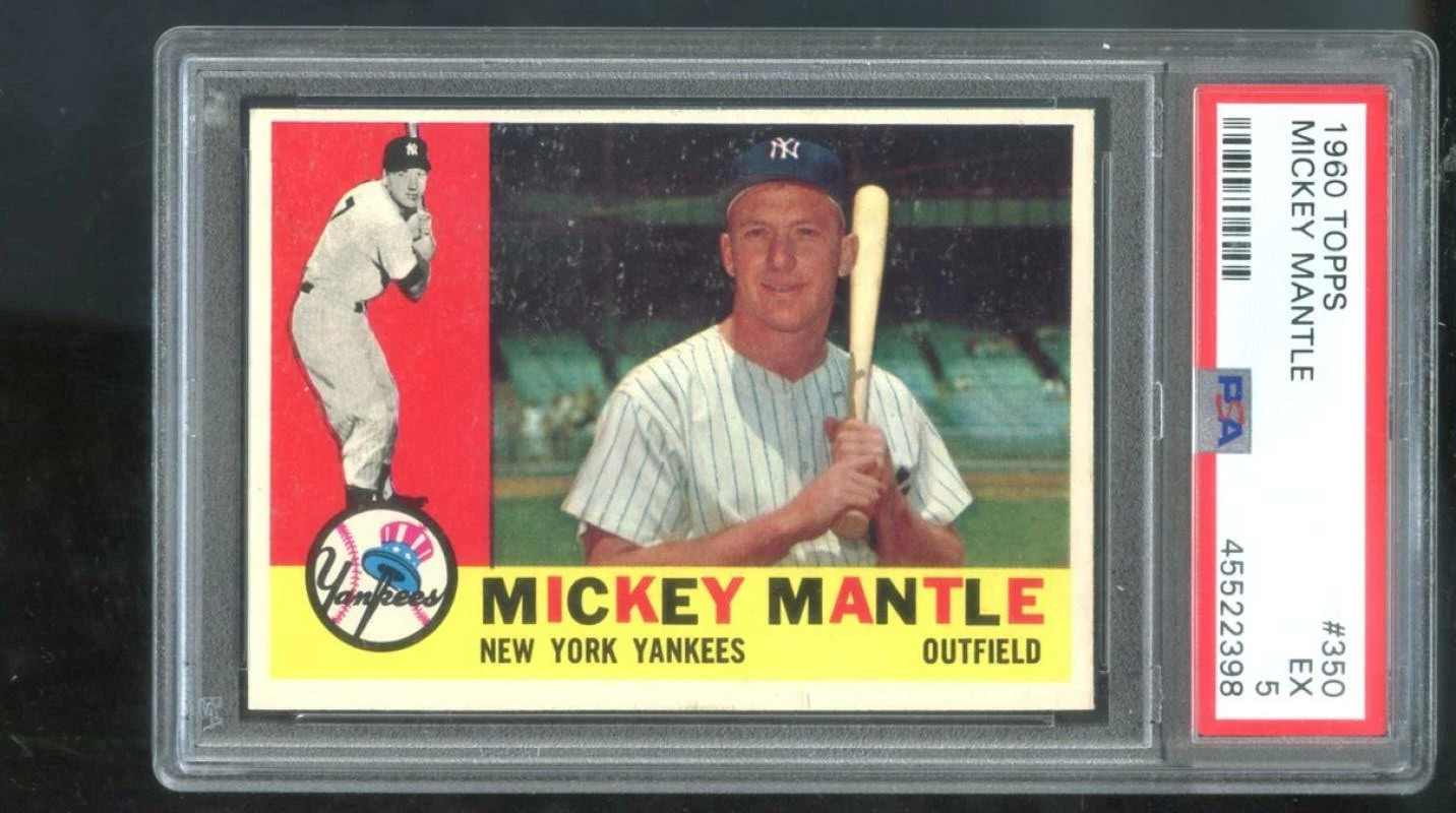 1960 Topps Set-Break #350 Mickey Mantle PSA 5 EX nice centering! view 1