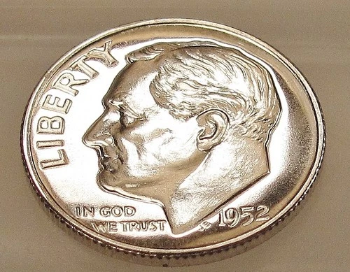 1952 Gem  Proof  "EYE CANDY" Dime 90% Silver Blazing Luster  #128 ~14