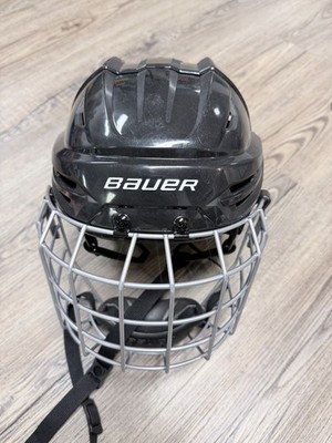 Bauer RE-AKT 55 Hockey Helmet Medium M/M Black w/ Cage HECC 2024