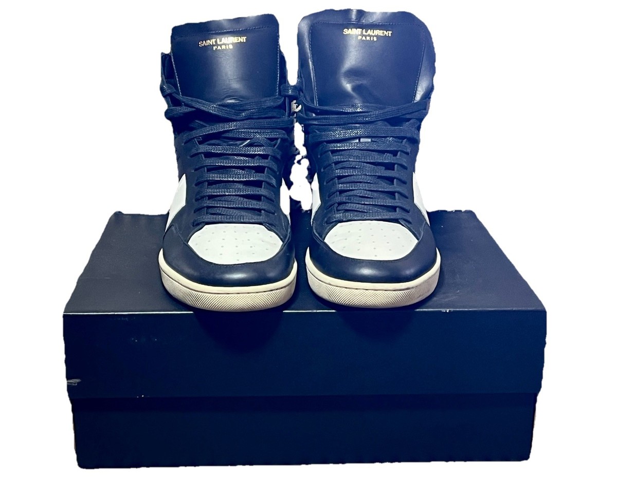 Saint Laurent SL-10H High Top Sneaker 'Black White' Size 45, US