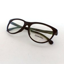 CHANEL Eyeglasses Bordeaux Coco Mark Made in Italy Women's