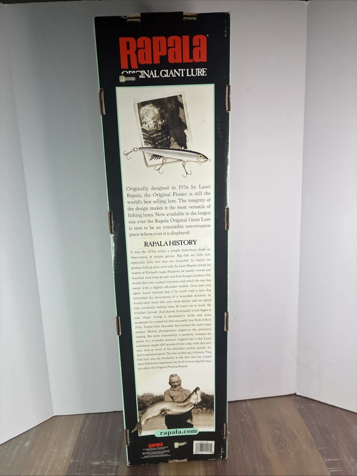 Señuelo de pesca Rapala Giant Rapala en plata/negro RGL-SB con nuevo en caja Foto 3 de 4