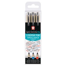 Sakura Pigma Micron PN Büro-Set, 3 Farben  Alltagstaugliche Fineliner