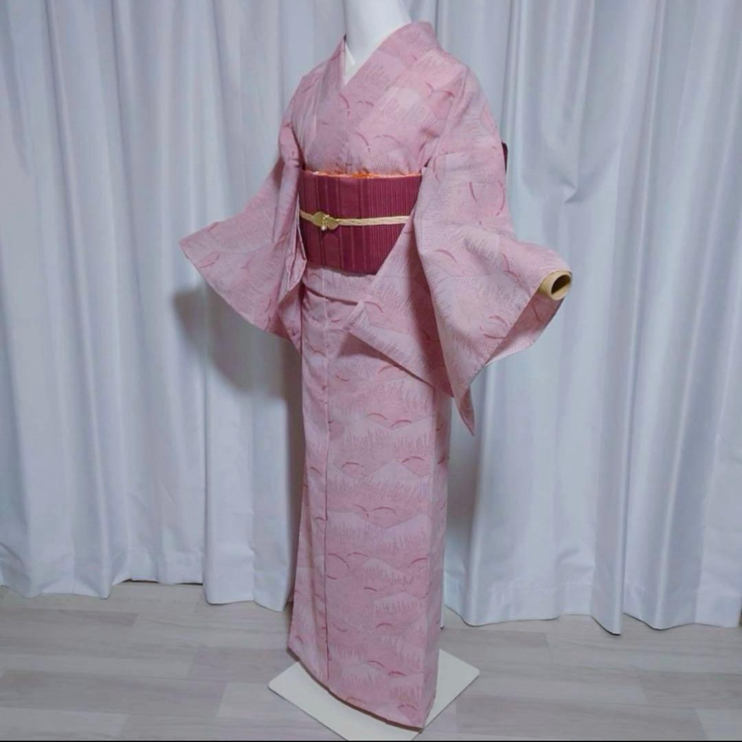 Pongee Style Small Pattern Thin Summer Kimono Set… - image 5