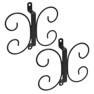 2Pcs Reusable Metal Hanging Stemware Rack Black Glass Holder for Kitchen Bar