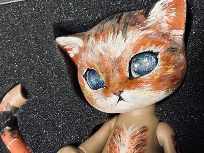 IOS Koo Brown Cat Doll Custom Face Makeup BJD Resins Eyes 15.7in Complete Figure