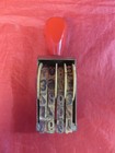 Vintage Nummernstempel/Paginierstempel,roter Holzgriff.,alter?