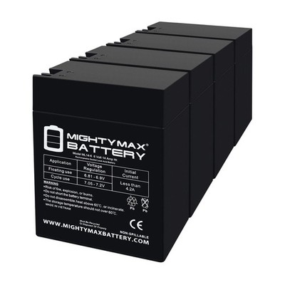 Mighty Max 6V, 14Ah, AGM, Fast-on Terminal, Battery Replaces XYC XT6140 - 4 Pack