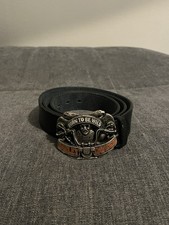 Vintage Harley-Davidson Gürtel Leder Born To Be Wild Schnalle 1992 USA Eagle