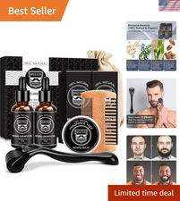 Ultimate Beard Growth Kit: Nourishing Oil & Balm for Fuller Beards - Gifts fo...