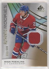 2019 SP Game Used Authentic Rookies Gold Jersey Relics 552/599 Ryan Poehling 1d4