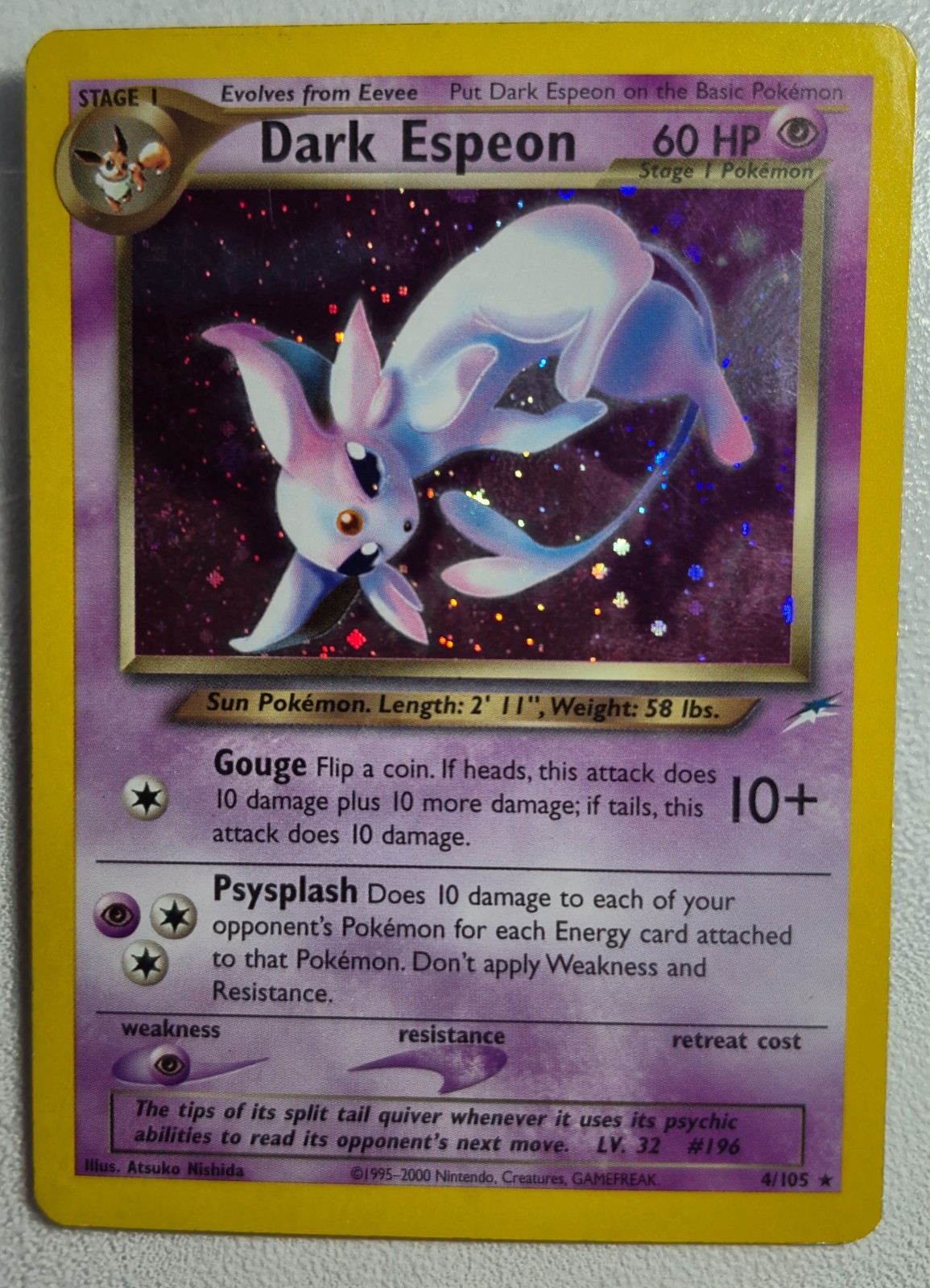 Dark Espeon Pokemon Neo Destiny #4 Holo NM