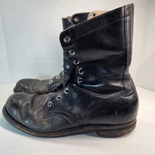 Vintage 1968 Craddock-Terry Black Leather Combat Boots Men’s 12 N B.F. Goodrich