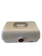 Caboodles White Opal On-The-Go Girl Retro Case 5626 Glitter-Rainbow Latch 13"