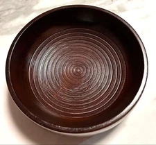 Dark Brown Wooden Candy Dish Bowl 23cm Unused with Box Echizen