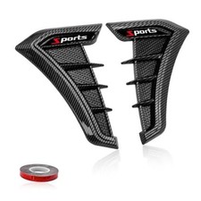 2 PCS Car Side Vent Trim, Scratch-Resistant Auto Front Fender Air Carbon Fiber