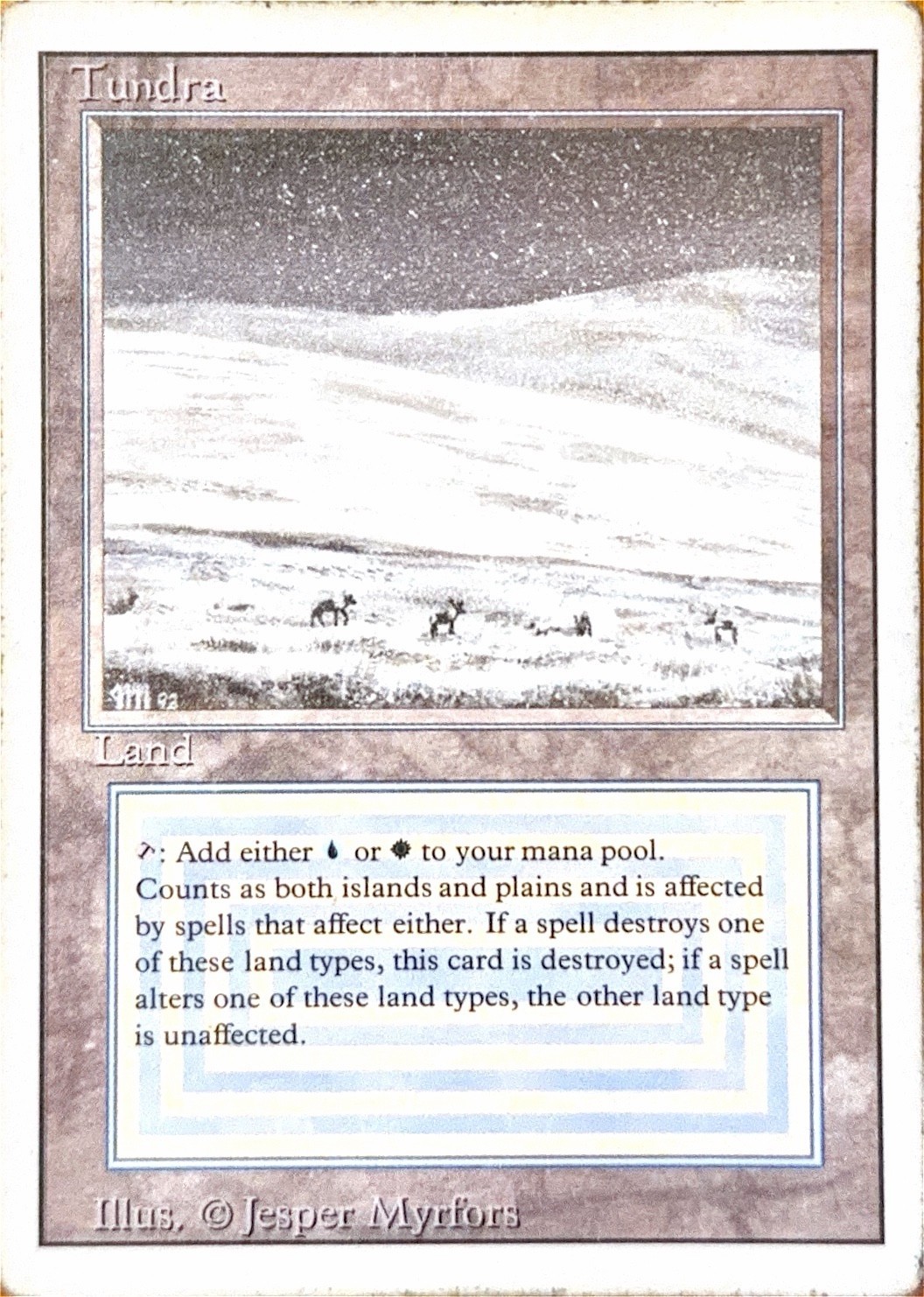 Magic the Gathering: Tundra Revised Edition Dual Land Reserved List