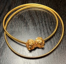 Vintage Versace Inspired Gold Lion Head Stretch Fashion Belt Luxury Accessory