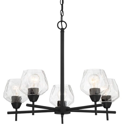 Minka Lavery 2175 Camrin 5 Light 25"W Vantage Chandelier - Coal - Picture 1 of 7