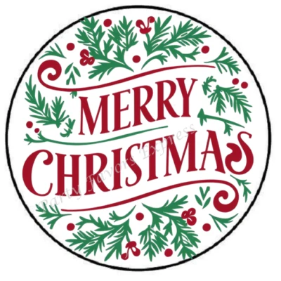 PARTY FAVORS EXPRESS MERRY CHRISTMAS HOLLY WREATH ENVELOPE SEALS LABELS STICKERS PARTY FAVORS