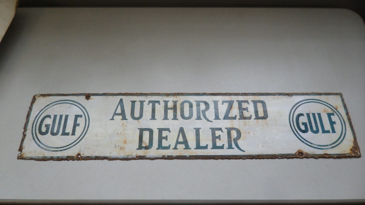 Gulf vintage sign ガレージ、店舗に！USAヴィンテージサイン gulf sign products for sale | eBay