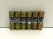 LOT OF 6 NOS BUSSMANN 1/2A 250V DUAL ELEMENT TIME DELAY FUSES FRN-R-2 1/2