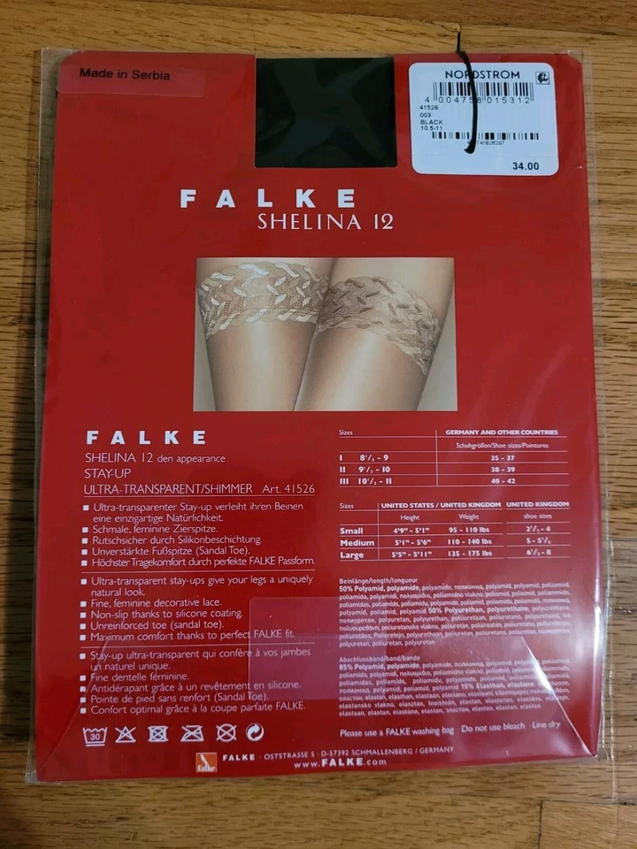 Brillo ultra transparente Falke Shelina 12 Stay Up.  Elige talla/color  Foto 2 de 4