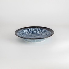 Mino Article Japonais Pottery Curry Pasta Plateseigaiha Motif Japon
