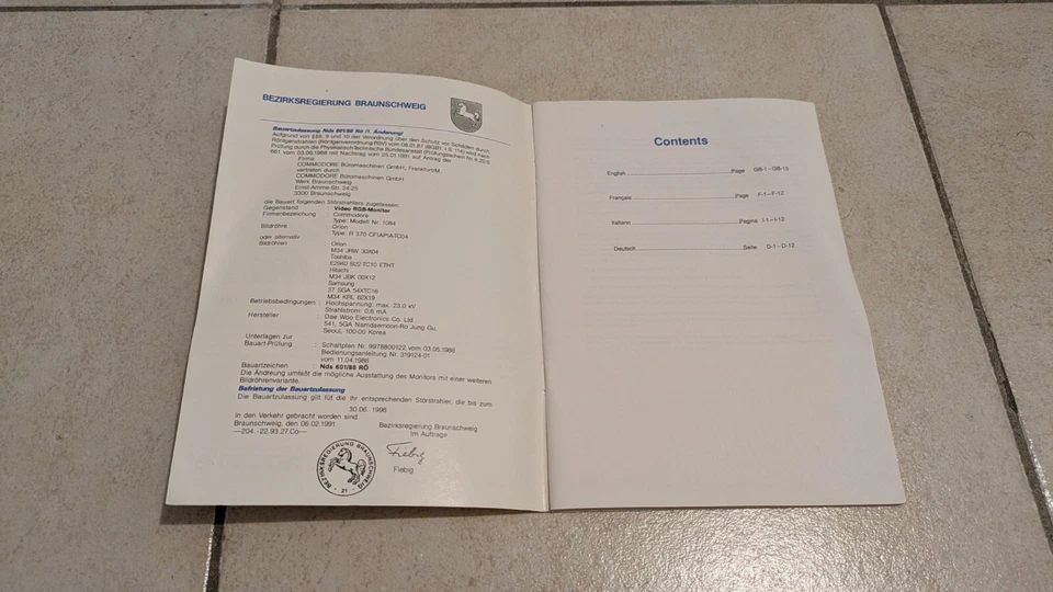 Manuel utilisateur multi langues moniteur écran COMMODORE 1084S 1084 S - Photo 2/3