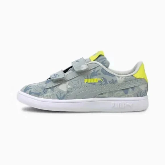 NUEVO Zapatilla deportiva Puma Kid Smash V2 Archaeological Quarry Active ajustable con dos correas Foto 3 de 4