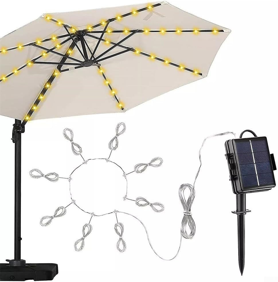 Luci Solari Ombrellone LED 8 Modalità | Party Giardino con Telecomando