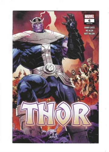 THOR #6 2nd Print Nic Klien Thanos Wrap-Around Variant, Cates, NM, Marvel 2