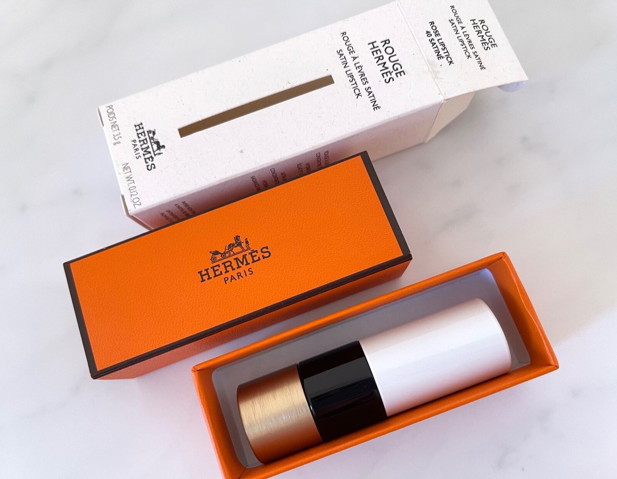 HERMES ROUGE SATIN Lipstick 40 ROSE LIPSTICK Boxed Fast Ship | eBay