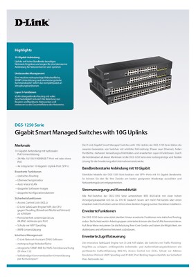 D-Link DGS-1250 52-Port 1Gbit/10 GBit-Smart fully managed Switch