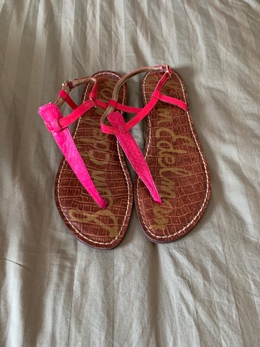 SAM EDELMAN ROYAL GIGI HOT PINK T-STRAP 
